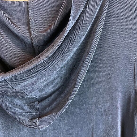 NORM THOMPSON blue knit hoodie full zipper sweater cardigan long sleeve size M - Picture 8 of 8